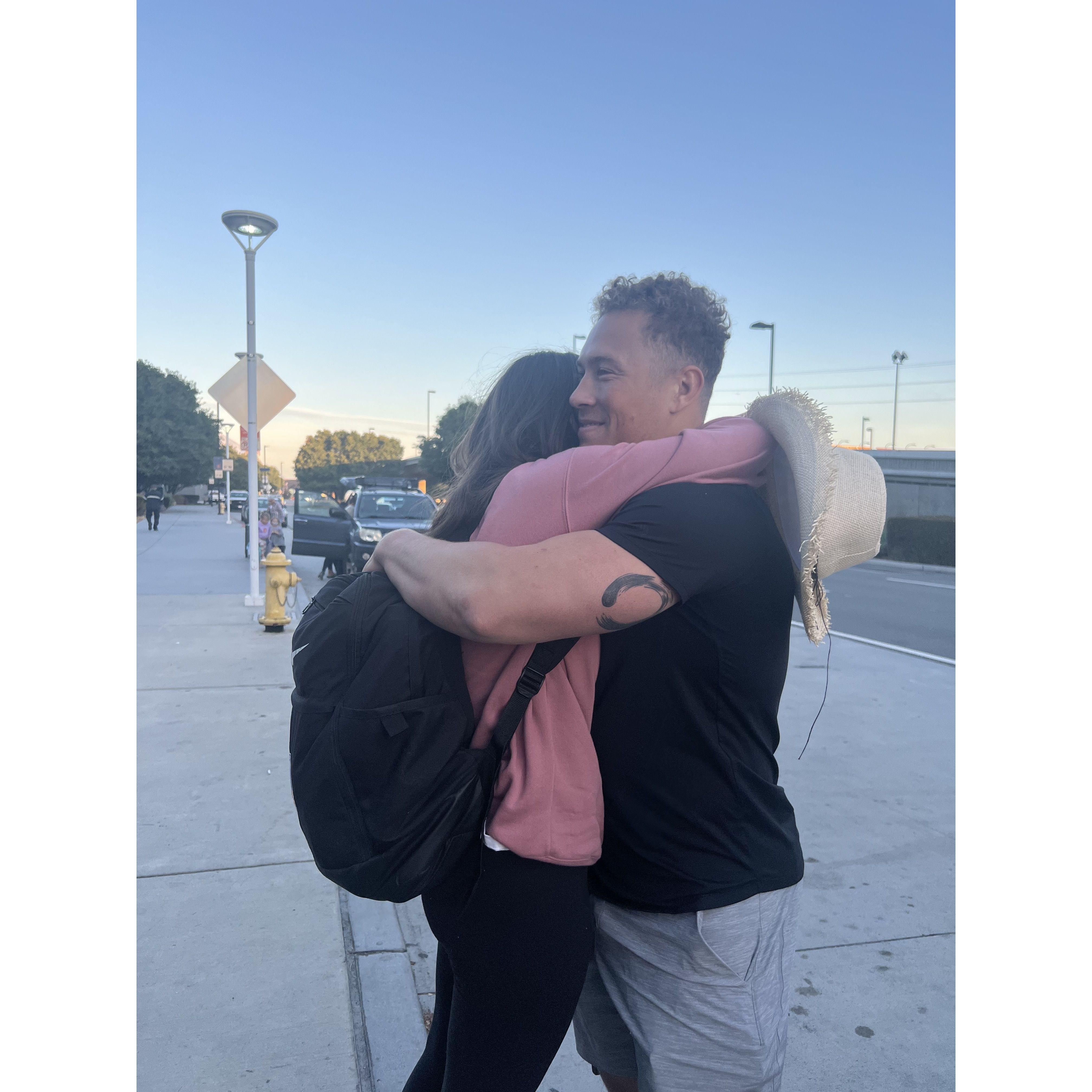 Goodbyes are always sad, but saying goodbye after getting engaged was tough. But, it was one of the last goodbyes!