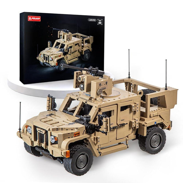 BOOLAKOS JLTV Building Blocks for Adults, Military Vehicles Building Sets, Collectible Car Building Kit for Adults (2479 Pcs)