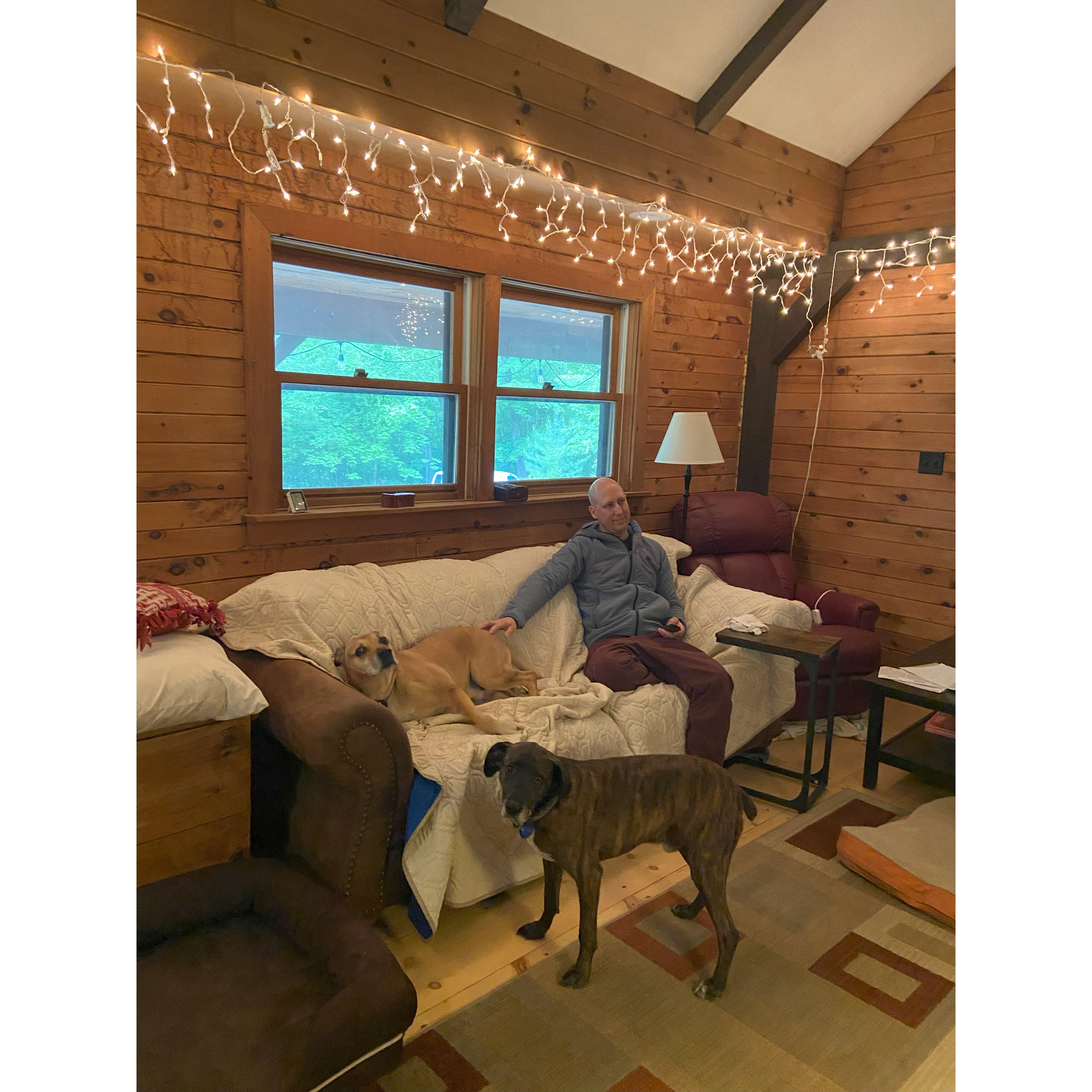 Hanging out with the boy at the Lodge.