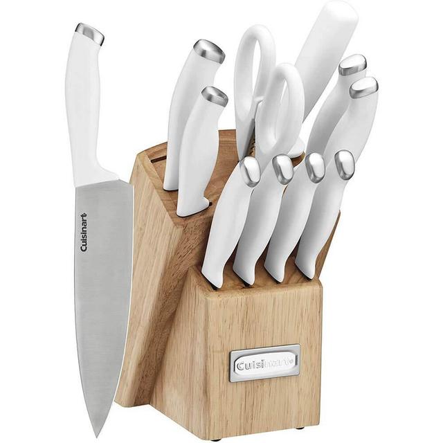 Cuisinart C77SSW-12P Color Pro Collection 12 Piece Knife Block Set, White