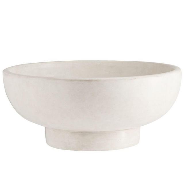 Orion Handcrafted Terra Cotta Bowl,Small, White