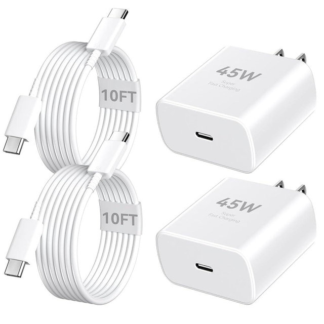 iPhone 17 16 15 Pro Max Charger Fast Charging, 45W USB C iPhone Charger Fast Charging Cable 10FT Long Type C Chargers Block Compatible with iPhone 17 Pro Max/17 Pro/17/16/16 Pro Max/15 Pro Max