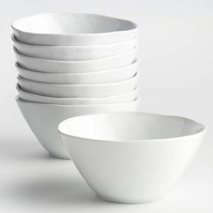 Mercer Ceramic Cereal Bowl | Color: Shiny White