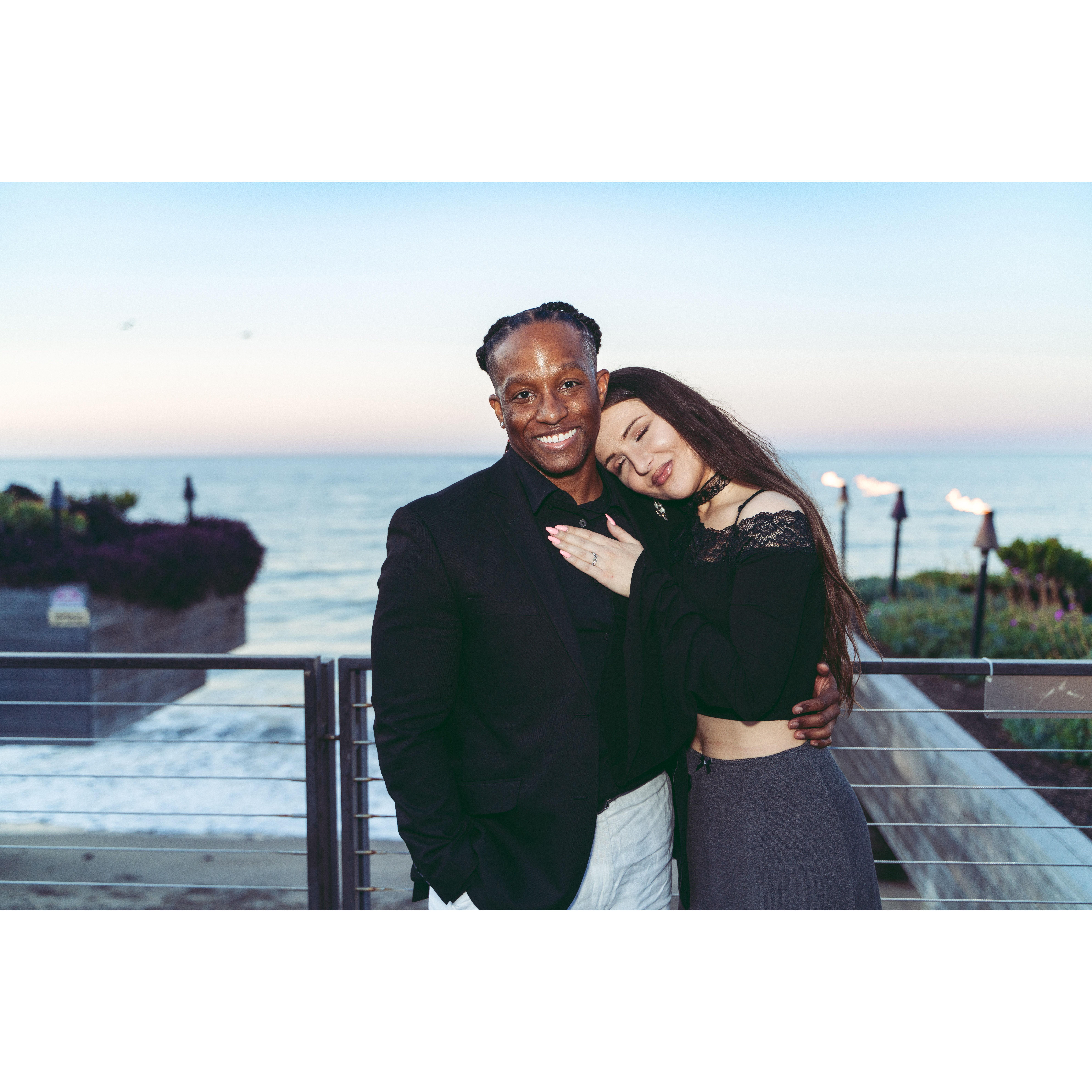 Our engagement photos! April 15, 2024 in Malibu, CA. Photography by Anthony Bryce Graham. | IG: @thebrycestudio. | www.thebrycestudio.com
