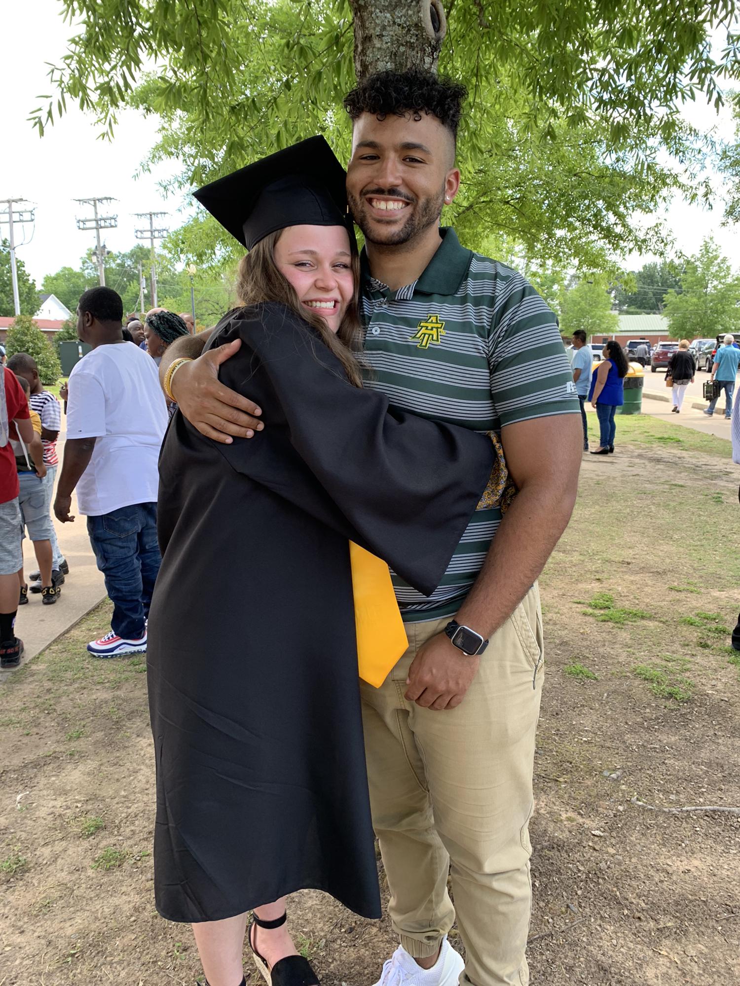 We both graduated with a Bachelor degree in May 2021!