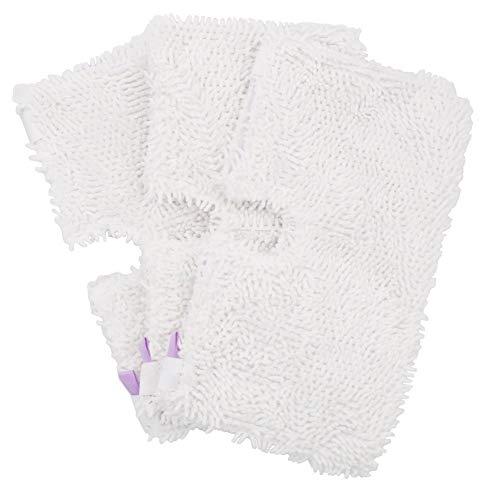Fushing 3Pcs Steam Mop Pads, Washable Microfiber Cleaning Steamer Replacement Pads for Shark Steam Pocket Mop Hard Floor Cleaner S3501 S3550 S3601 S3601D S3801 S3801CO S3901 SE450 S2901 S2902
