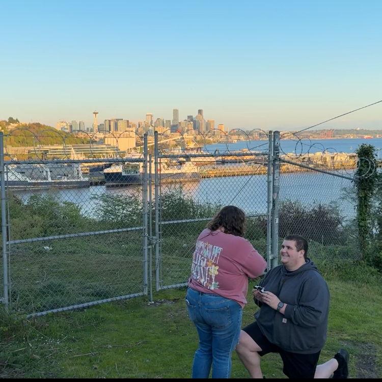Chris proposed to Jackie on their trip to Seattle, WA in April 2025!