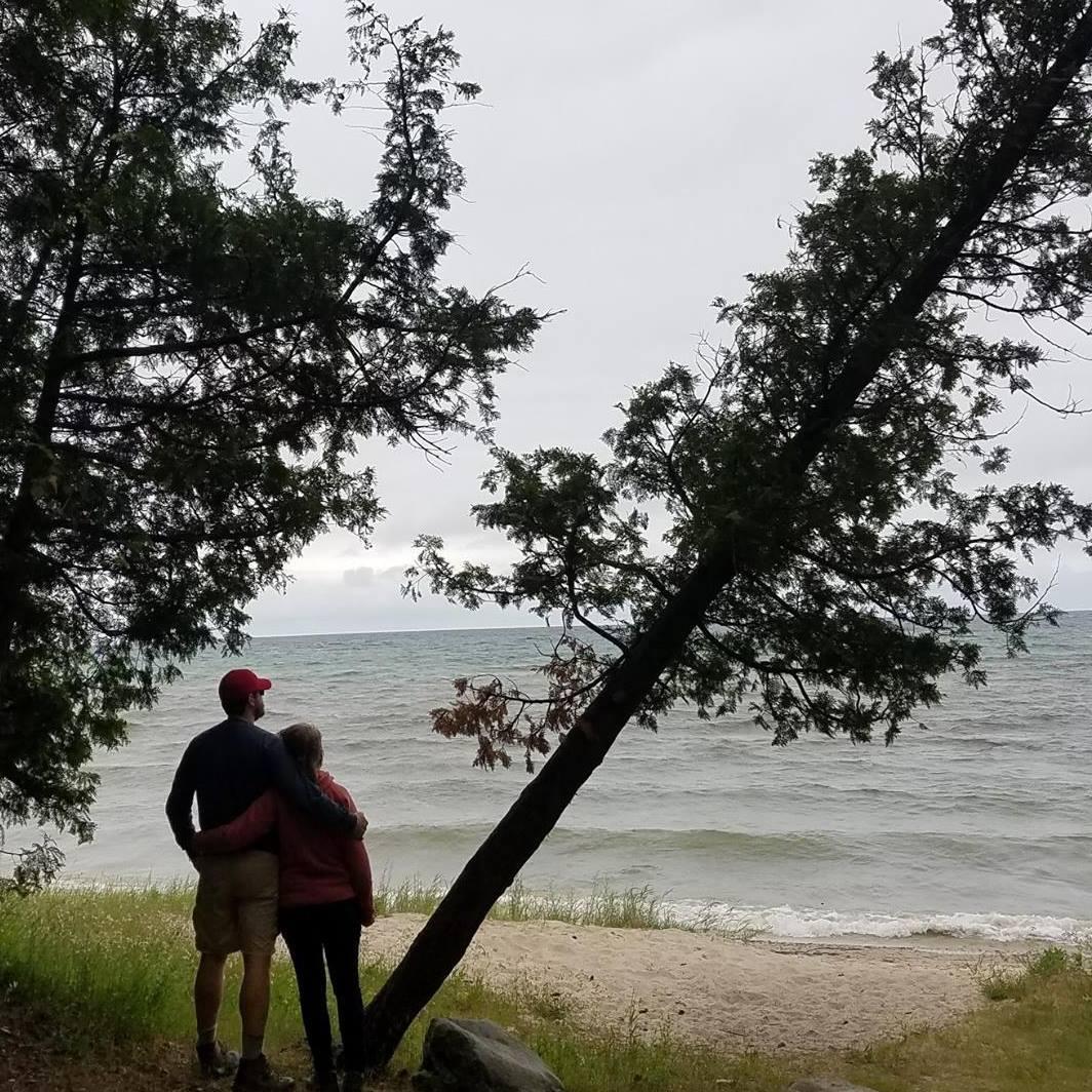 Enjoying Lake Michigan
