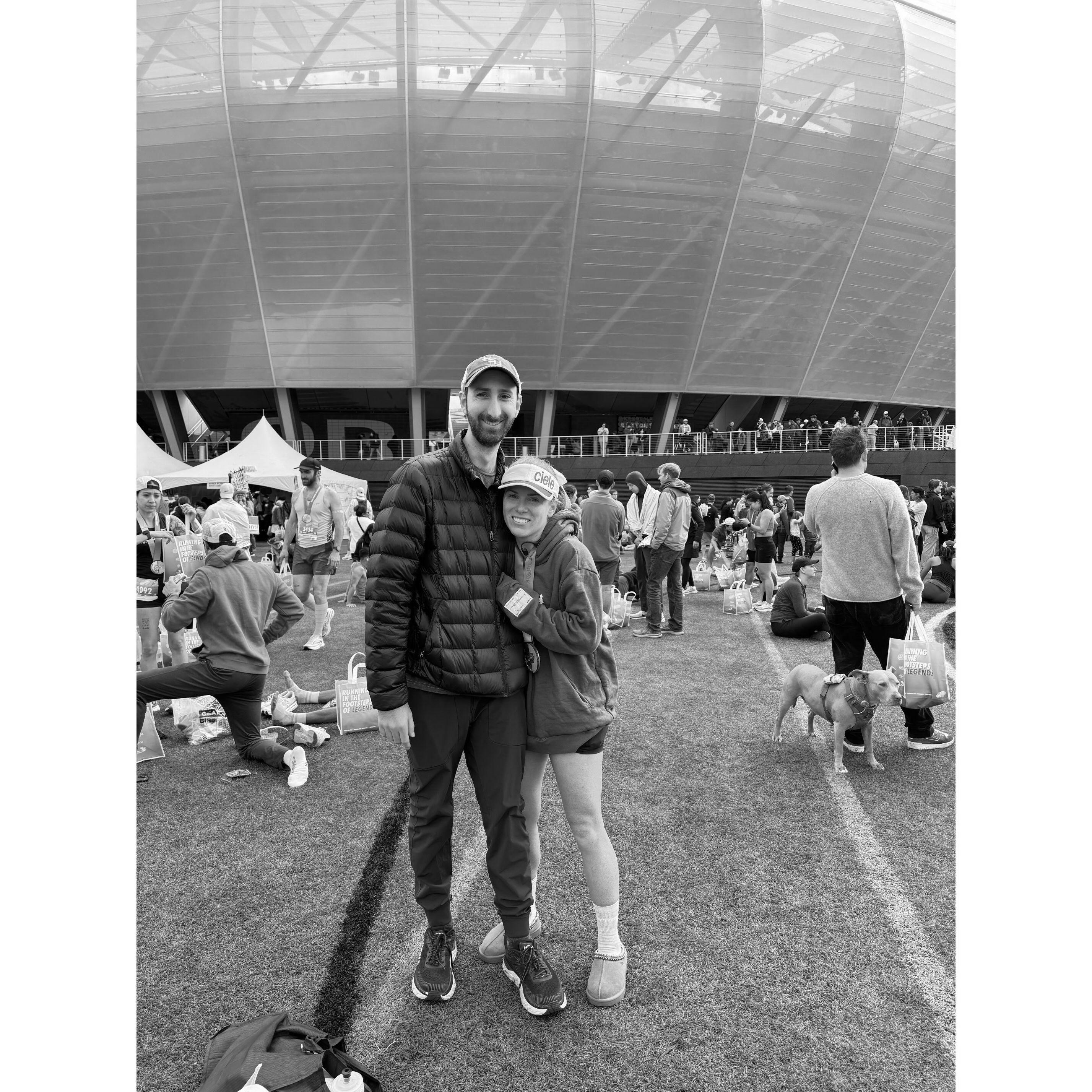 Post Katie's BQ at the Eugene Marathon, Spring 2024