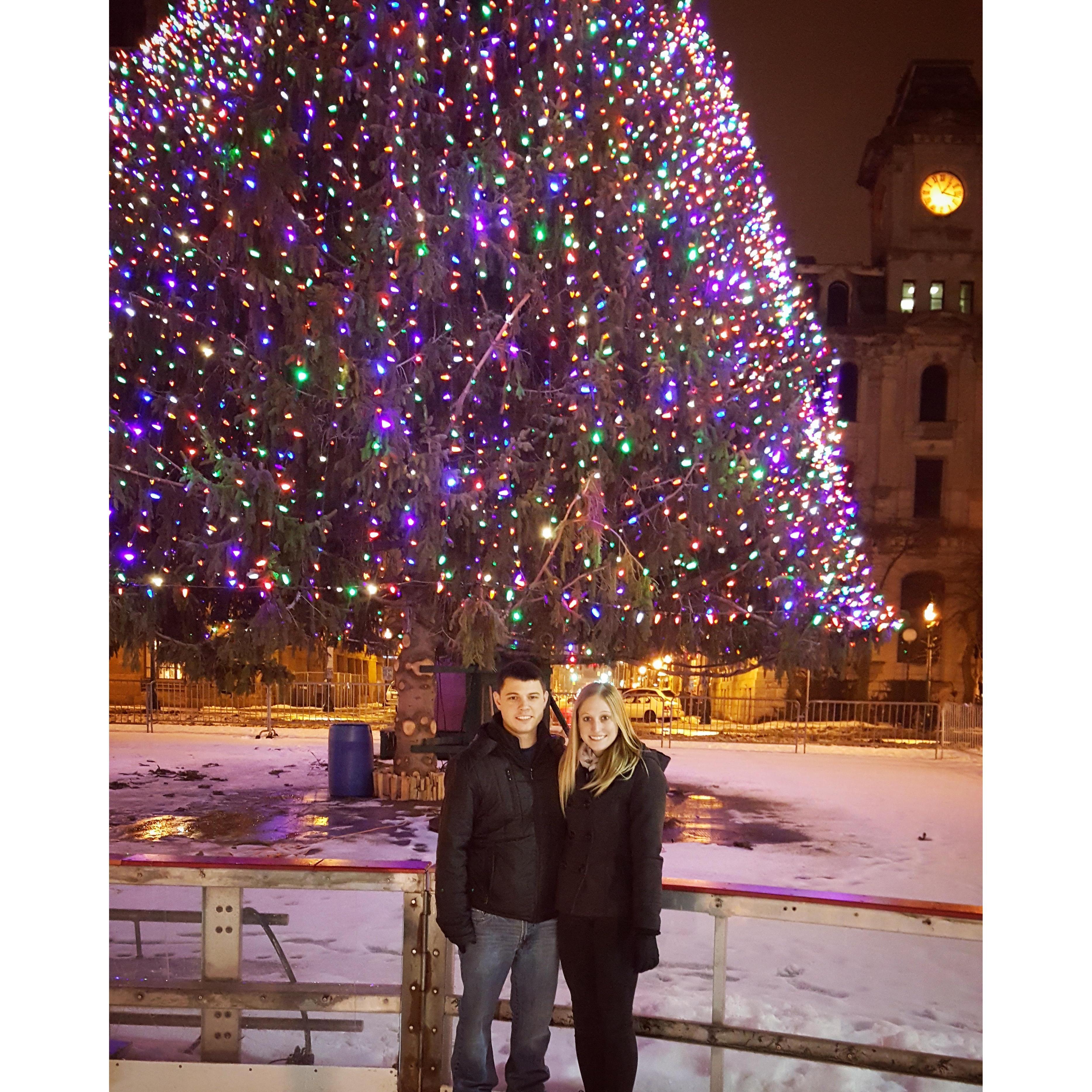 Our first photo together in Syracuse, NY