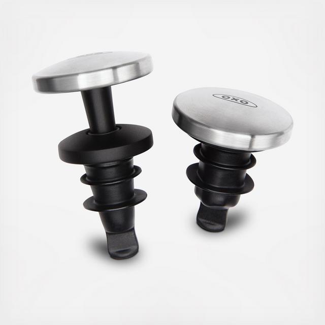OXO, SteeL Expanding Wine Stopper, Set of 2 | Zola