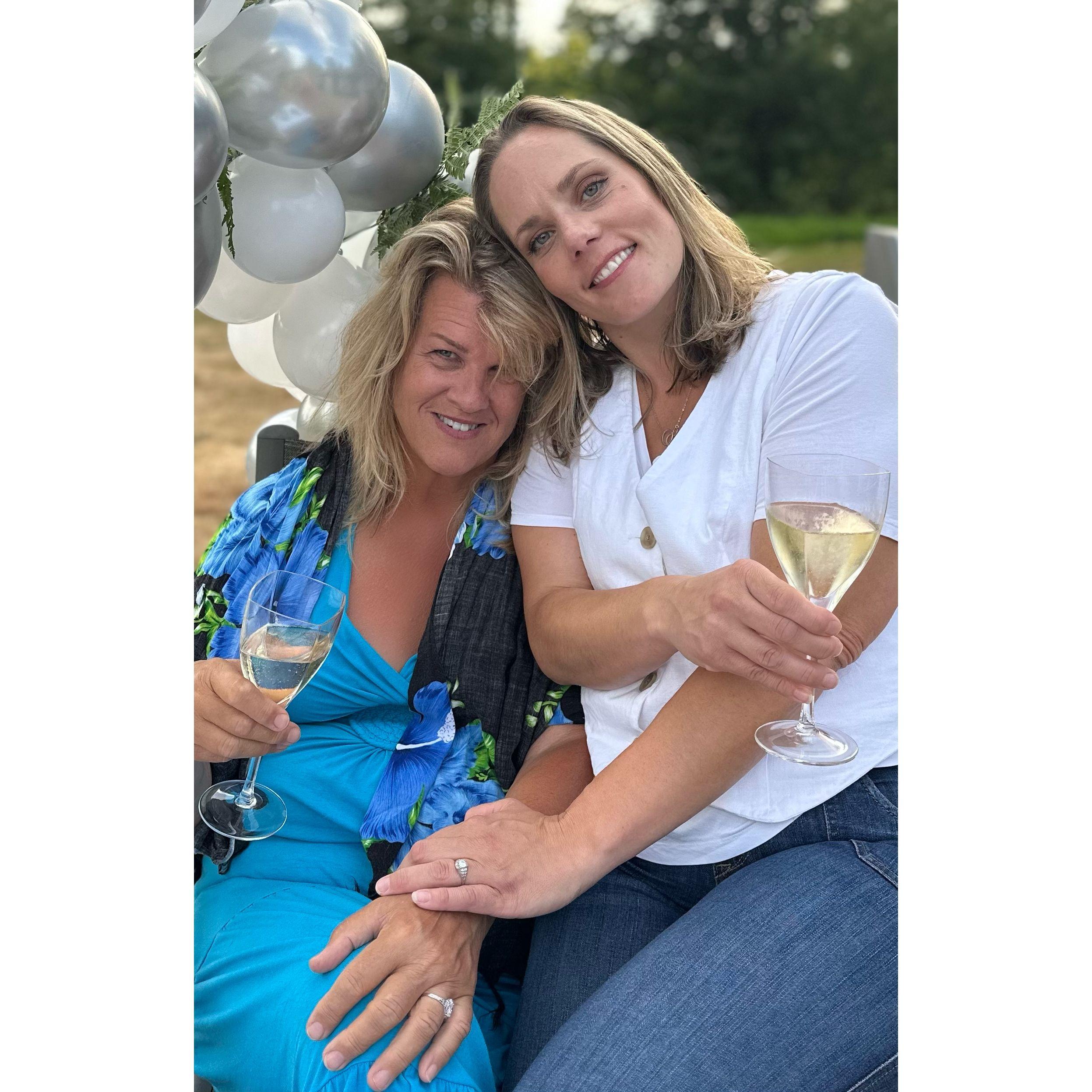 2nd engagement in backyard Duvall