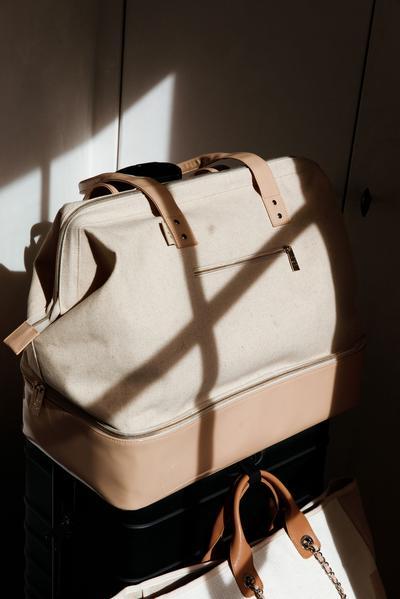 Beige Weekender Bag