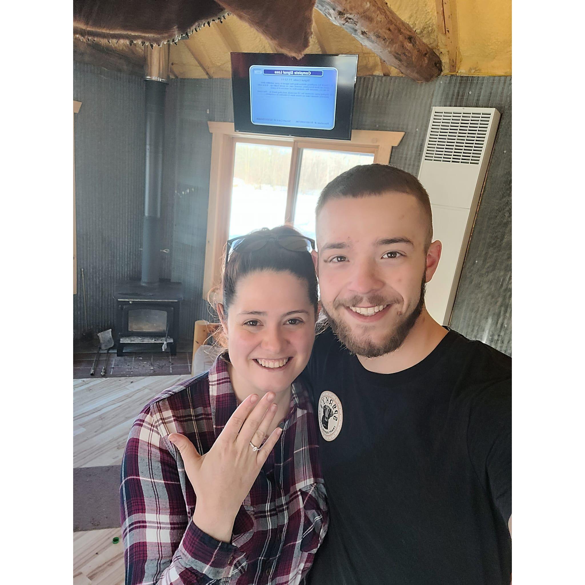 He popped the question and I said YES!