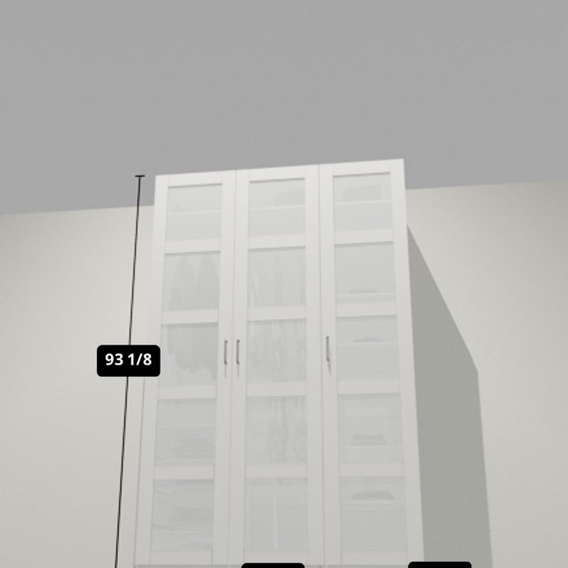 Armoire White with Frosted Windows
