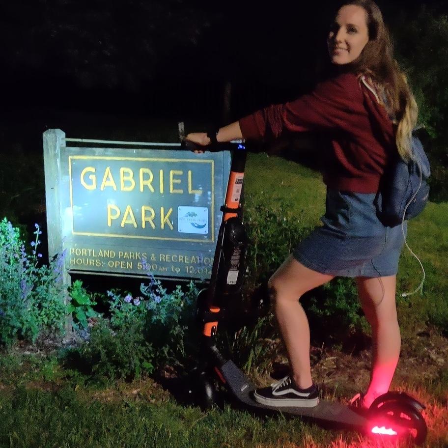 Rode 4.5 miles on Spin scooters to get back to our Airbnb in Portland