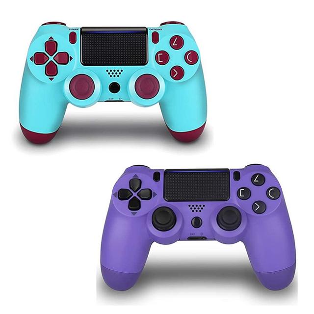 2 Pack Game Controller for PS4- Double Shock 4 Wireless Controller for Playstation 4 - Joystick with Sixaxis, Bluetooth, Super Power, Micro USB, Multi-Touch Clickable Touch Pad (BERRYPURPLE)
