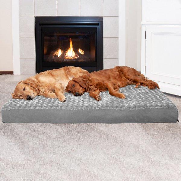 FurHaven NAP Deluxe Memory Foam Pillow Dog Bed w/Removable Cover