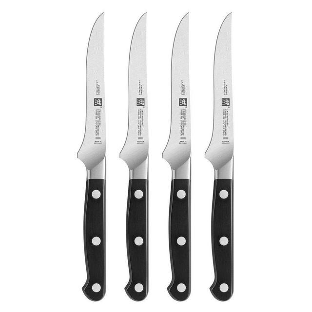 Zwilling J.A. Henckels Pro 4-pc Steak Knife Set, Black/Stainless Steel, 4.5" (38430-002)