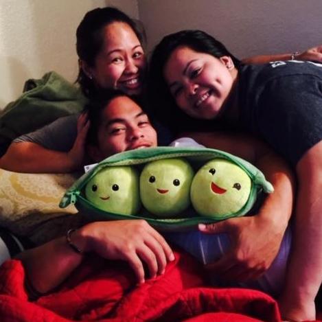 Three peas in a pod... Josie, Nate, and Mika