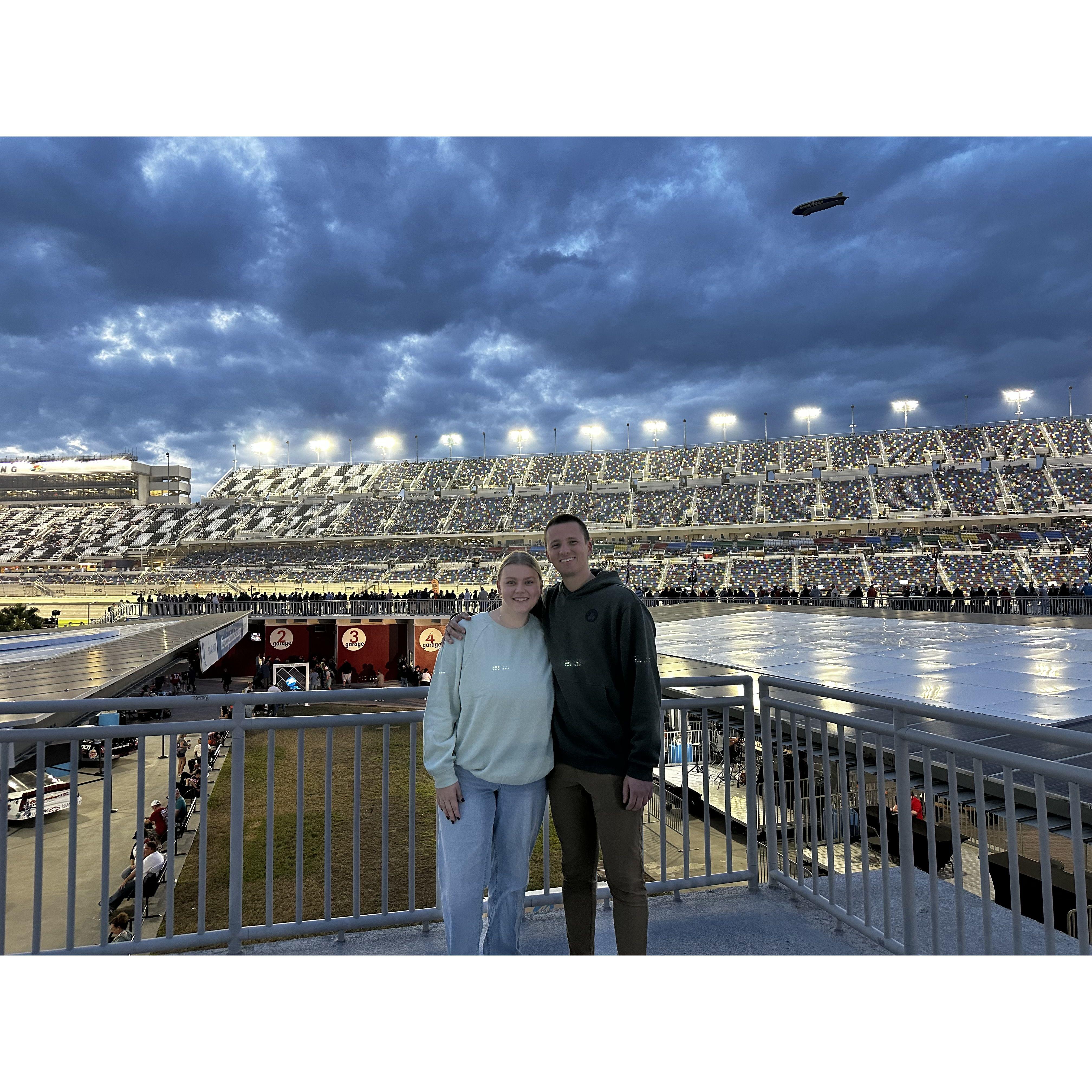 Visiting Justin's parents in Florida reignited Justin's love for NASCAR.