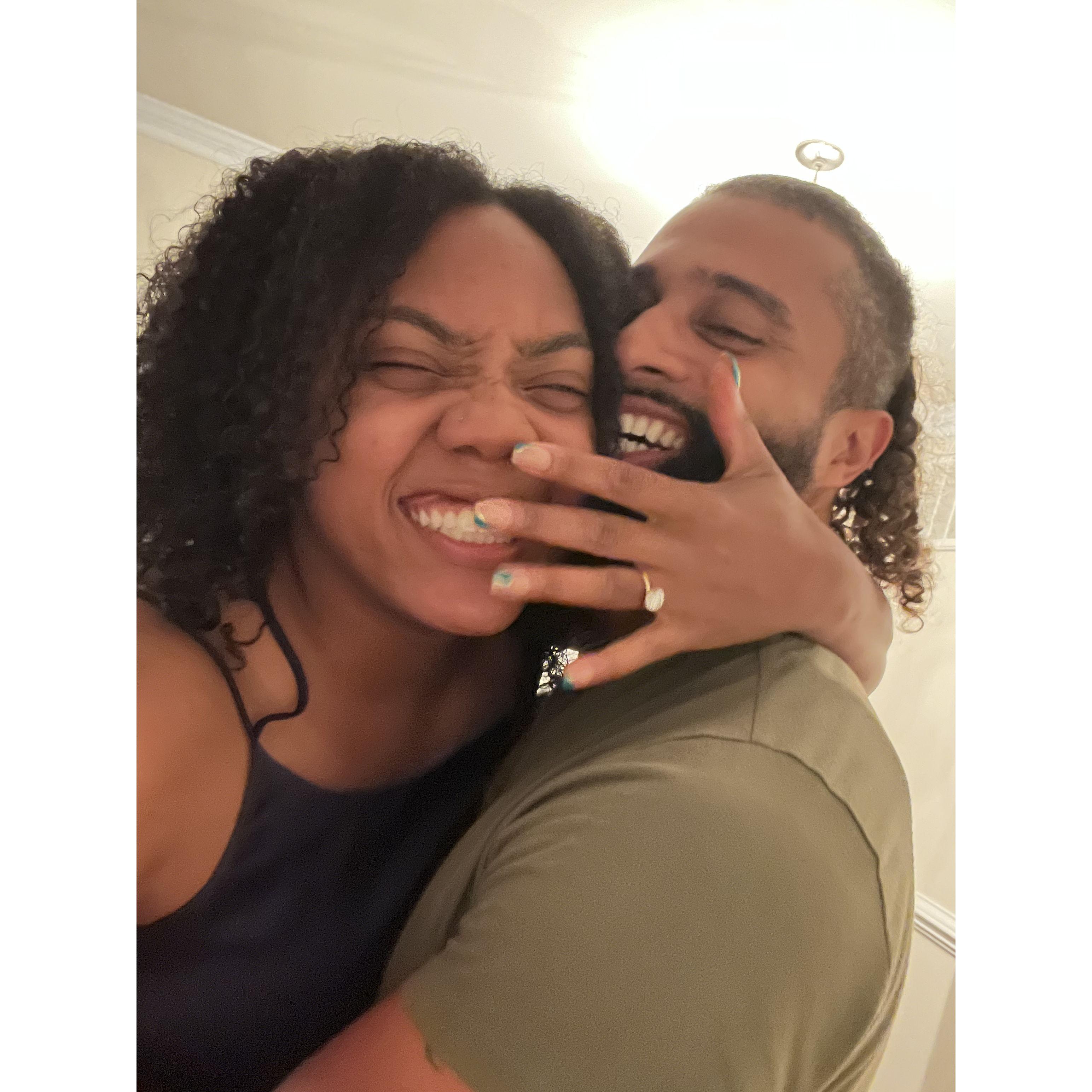 Moments after we got engaged!