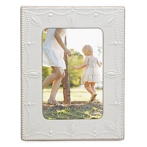 Lenox® French Perle™ 4-Inch x 6-Inch Picture Frame in White