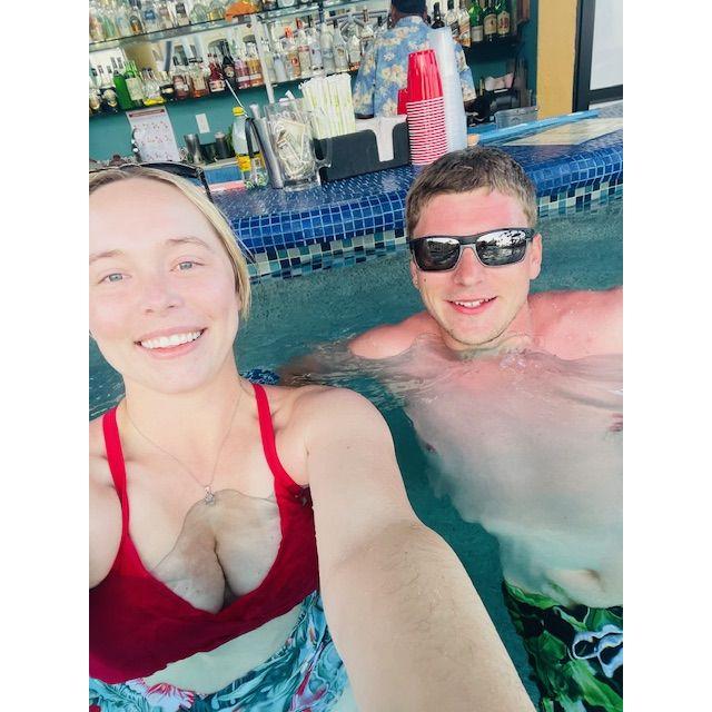 Our first swim up bar experience!