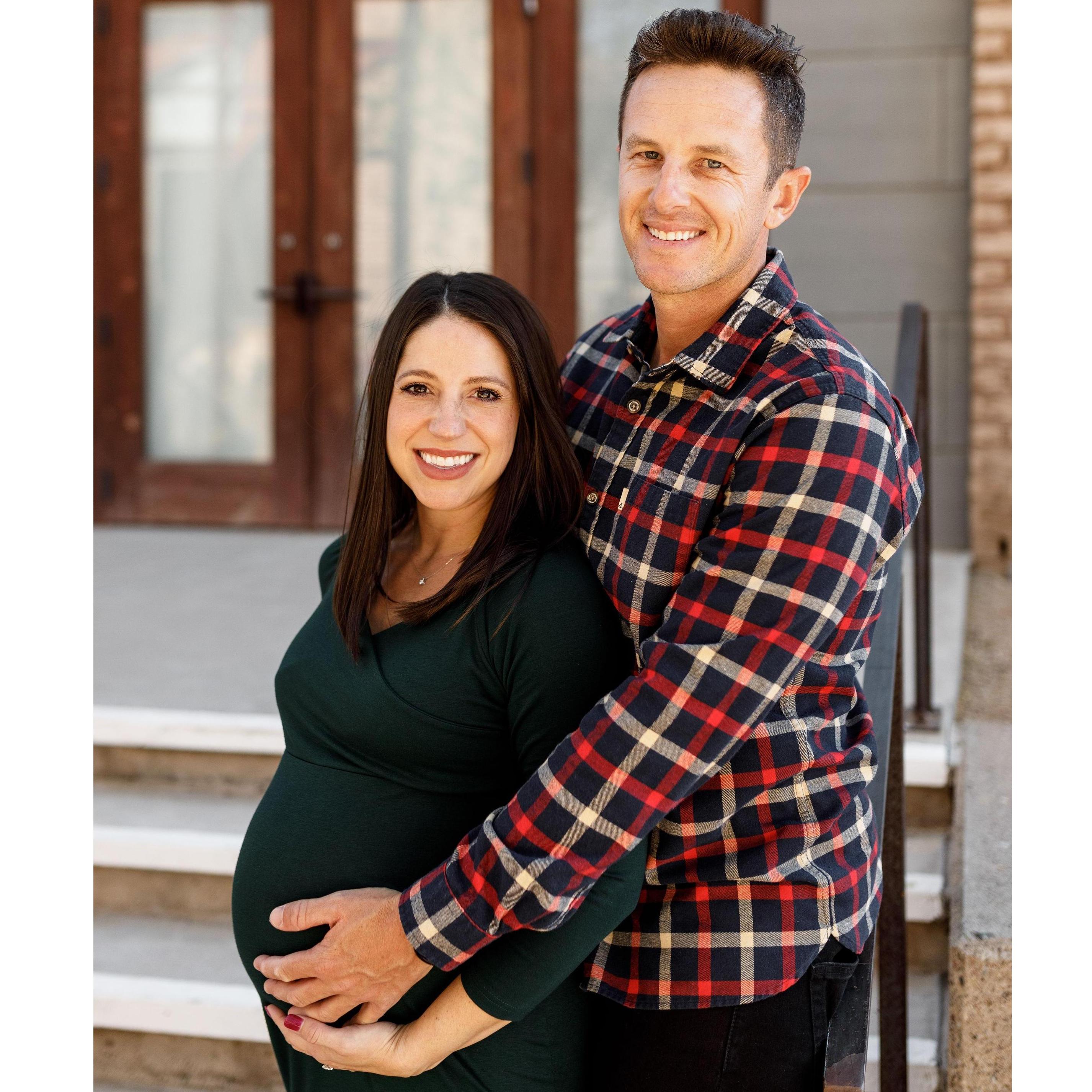 Christmas picture with baby Hudson.