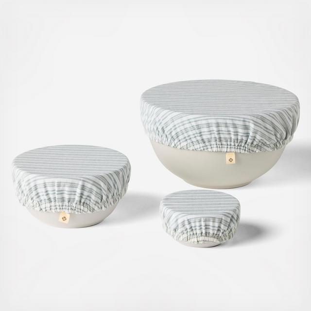 Coyuchi, Conserve Organic 3-Piece Bowl Cover | Zola