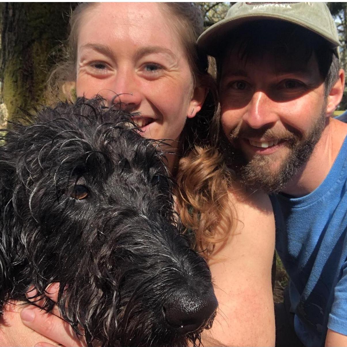 We spend most of our time with our pup, Frankie