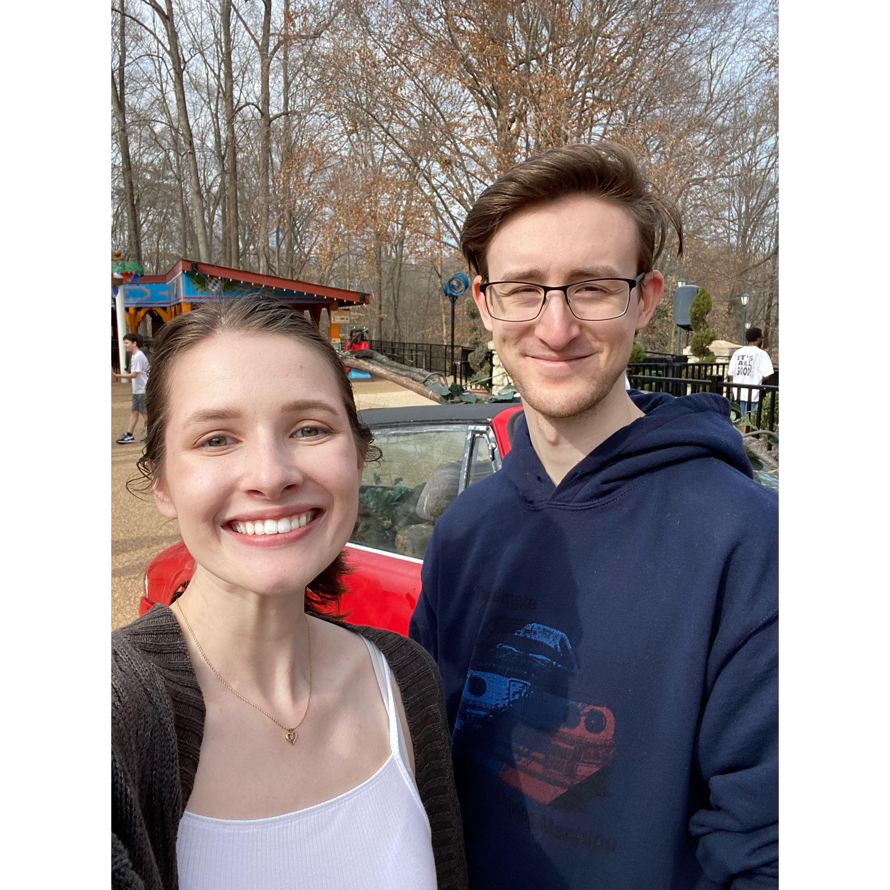 Our first trip together to Busch Gardens and Colonial Williamsburg.