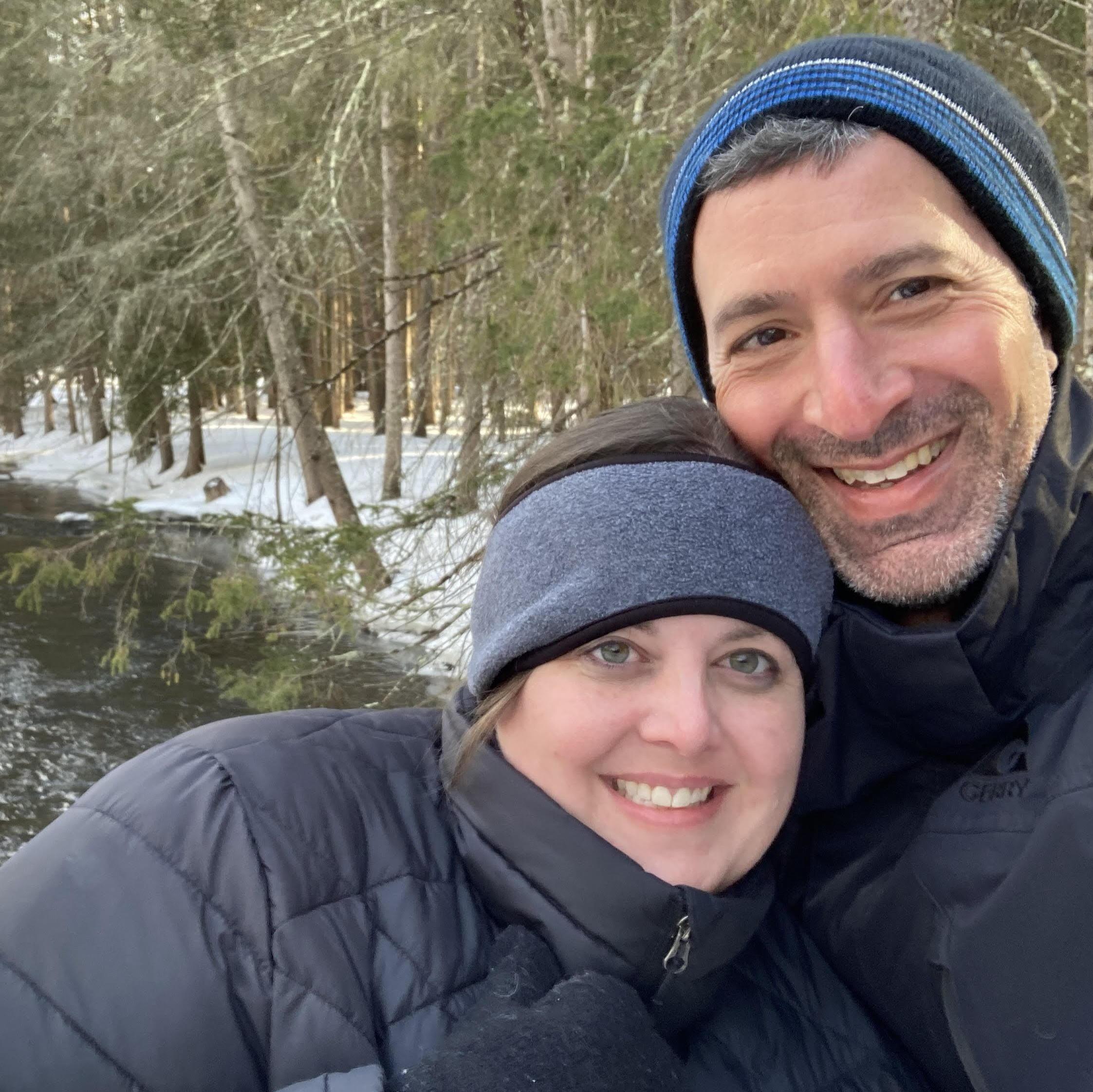 Winter hiking in Saratoga Springs.