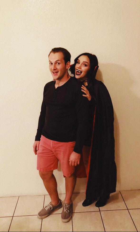 Vampire & “victim” Halloween costumes (October 2019)