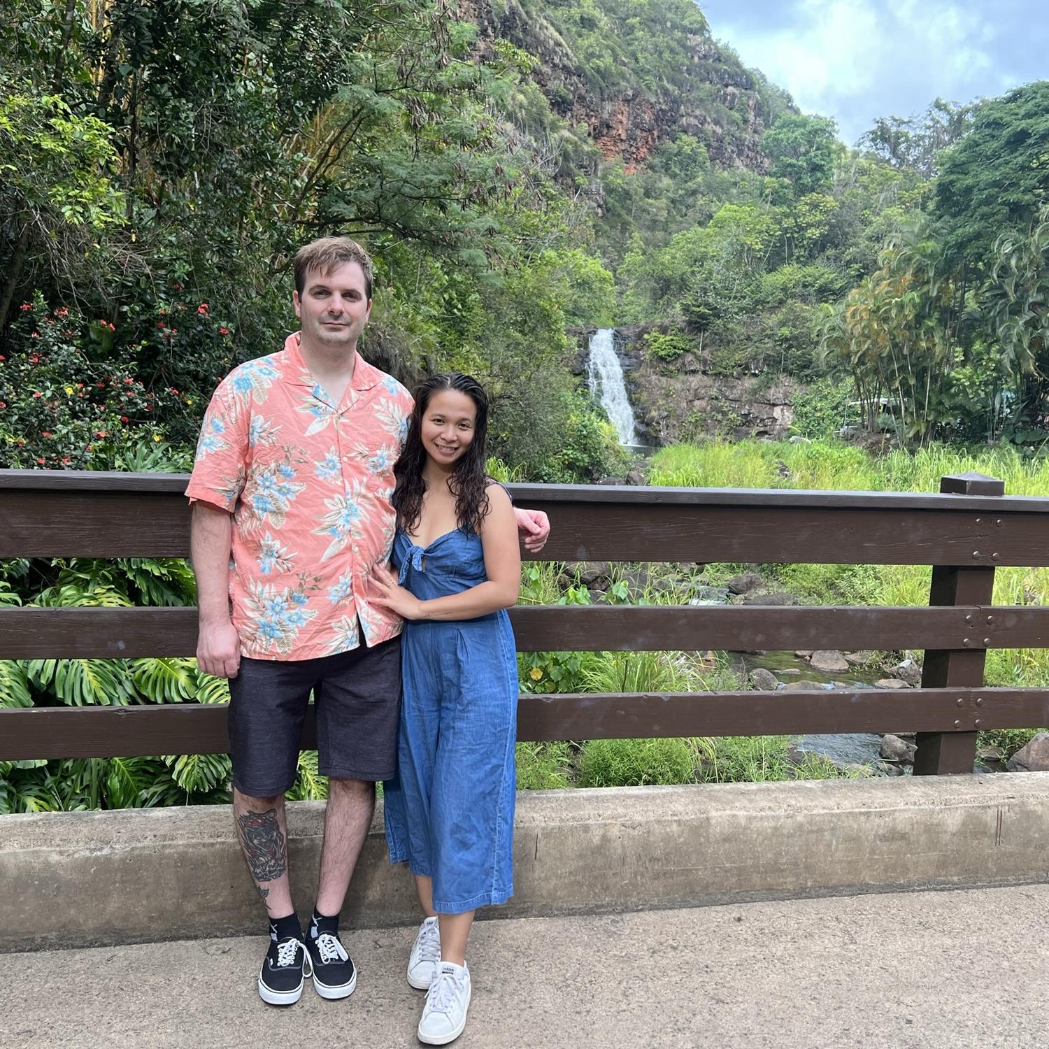 First time swimming in Waimea falls Honolulu
