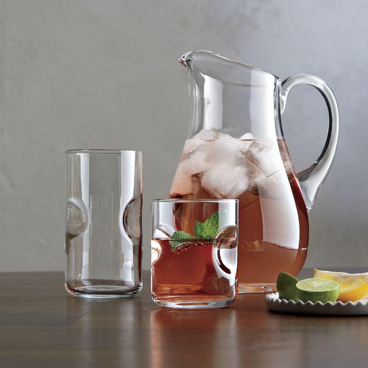 Atwell Ribbed Glass Pitcher