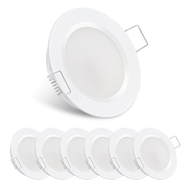 acegoo RV 2.75" Recessed LED Ceiling Light 12V Ultra-Thin Puck Light, Dimmable RV Lights Interior for Camper Van Truck Motorhome Boat Sailboat Roof Under Cabinet Lighting, 6 Pack (White,Warm White)