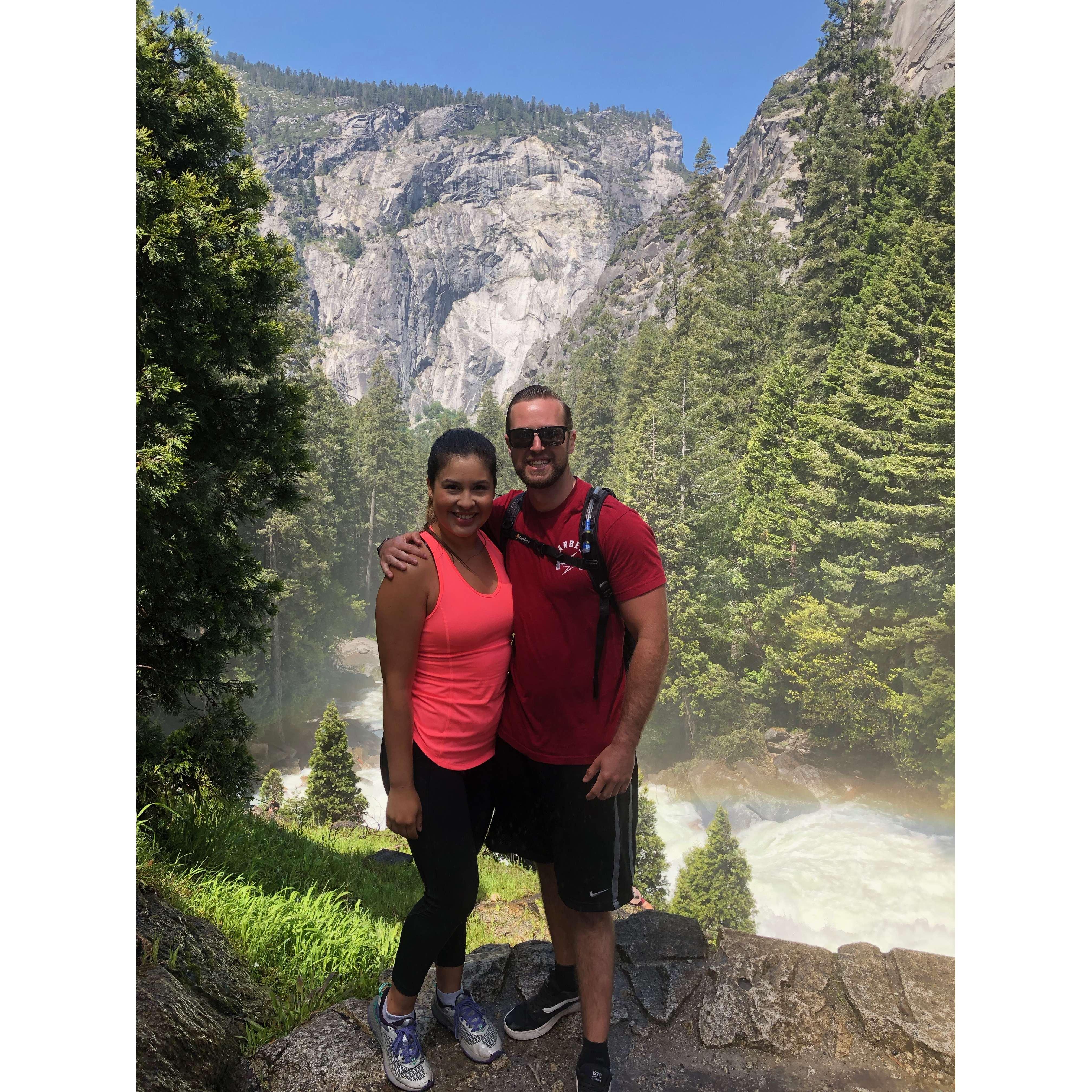 Yosemite, hiked up beautiful Vernal falls. 