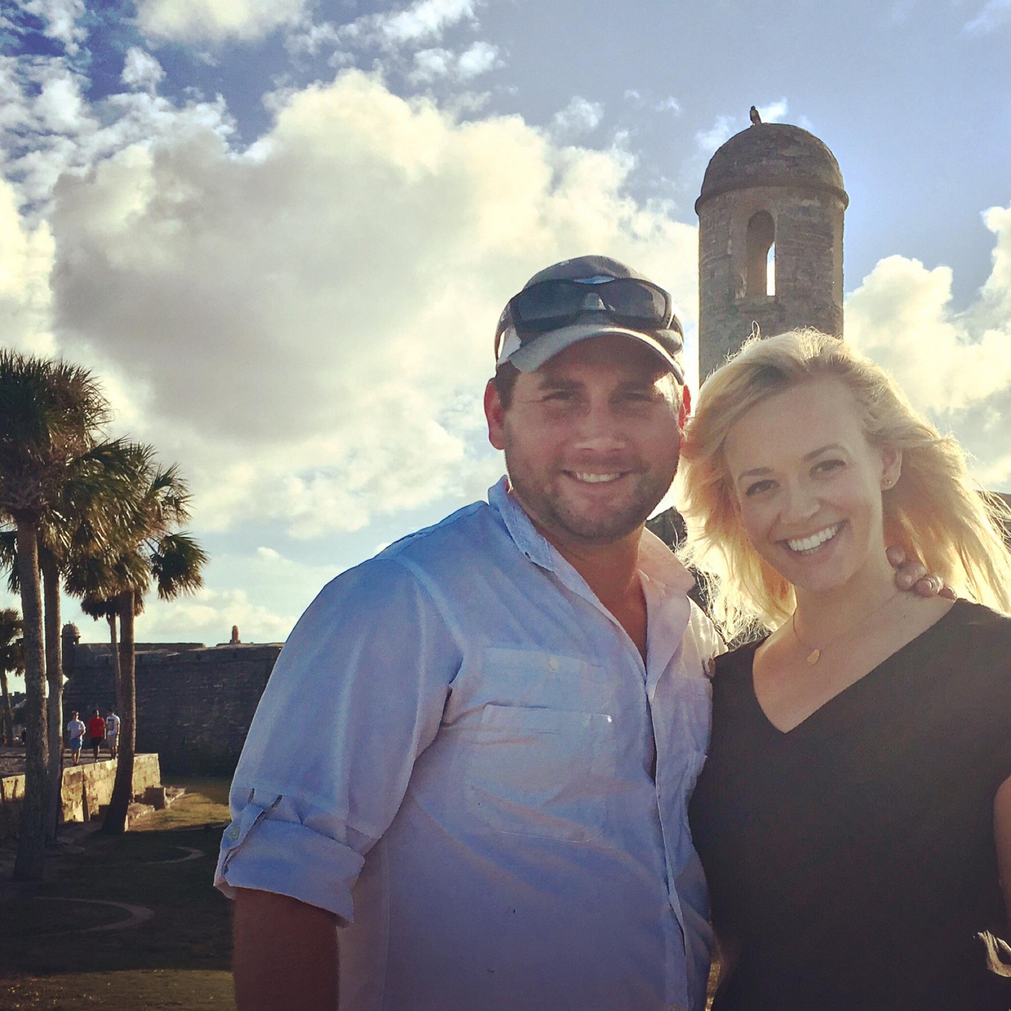 Our first picture together on our date to St. Augustine
