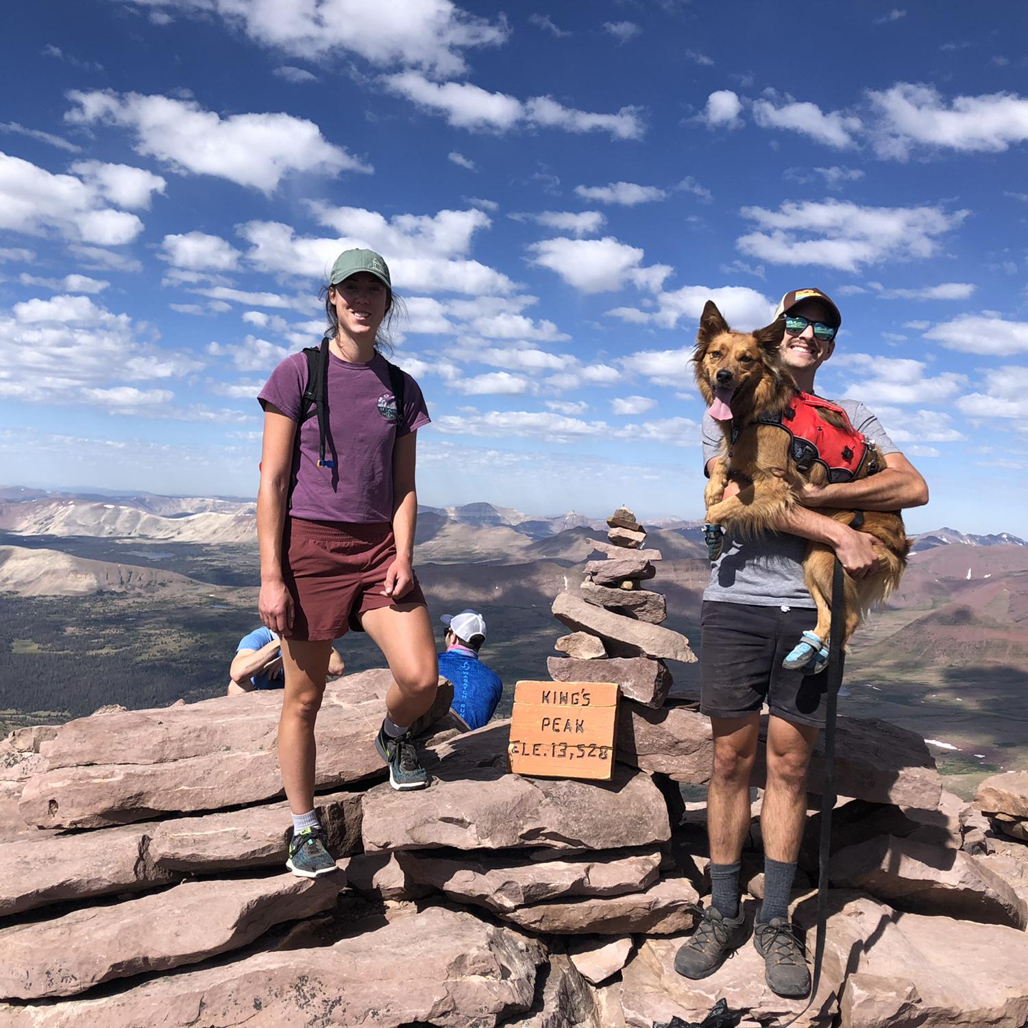 August 1st 2020. Summiting King’s Peak. Roxy did so good!