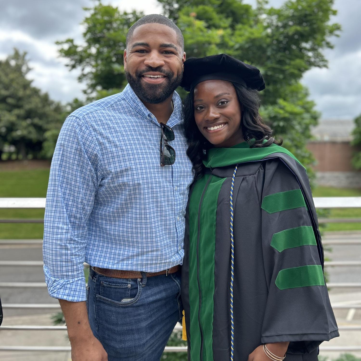 Destiny’s medical school hooding ceremony.