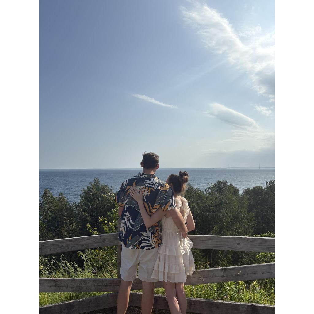 June 23, 2025. Mackinac Island lookout after the proposal.