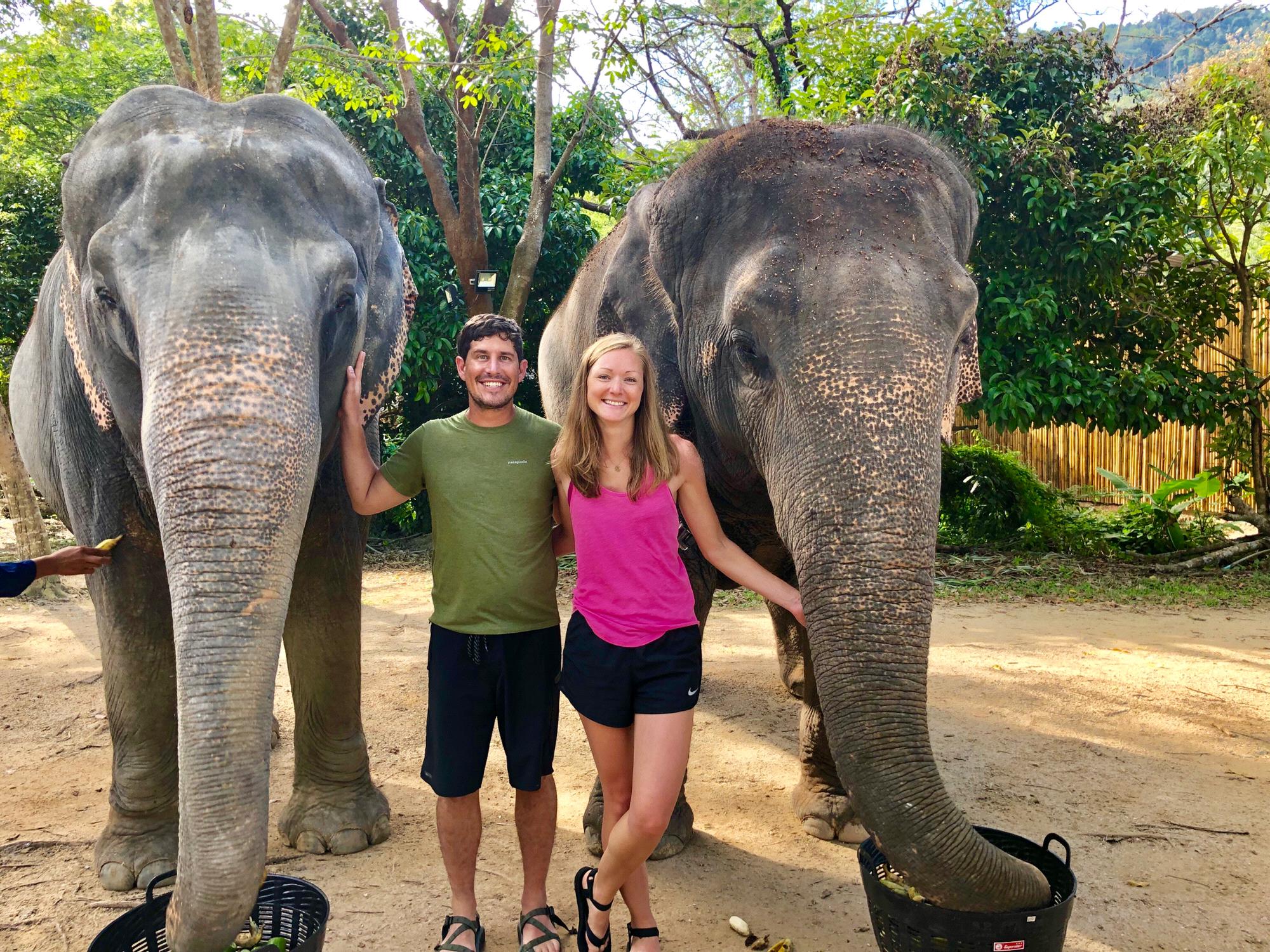 Bonding with elephants!