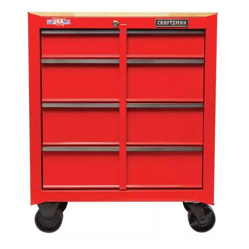 CRAFTSMAN 1000 Series 26.5-in W x 32.5-in H 4-Drawer Steel Rolling Tool Cabinet (Red)