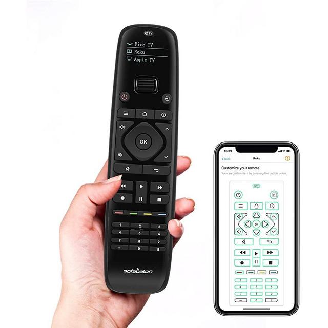 Sofabaton U1 Universal Remote Control with Smart APP Setting, OLED Display, Macro Button, Replace up to 15 Bluetooth & IR Devices, Compatible with Smart Home Entertainment Devices Over 6000 Brands
