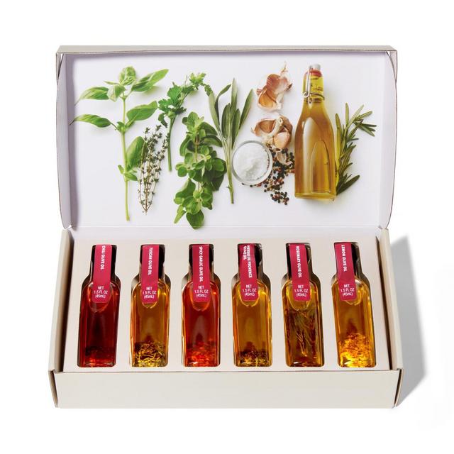 Thoughtfully Gourmet, Spice Infused Olive Oil Gift Set, Set of 6