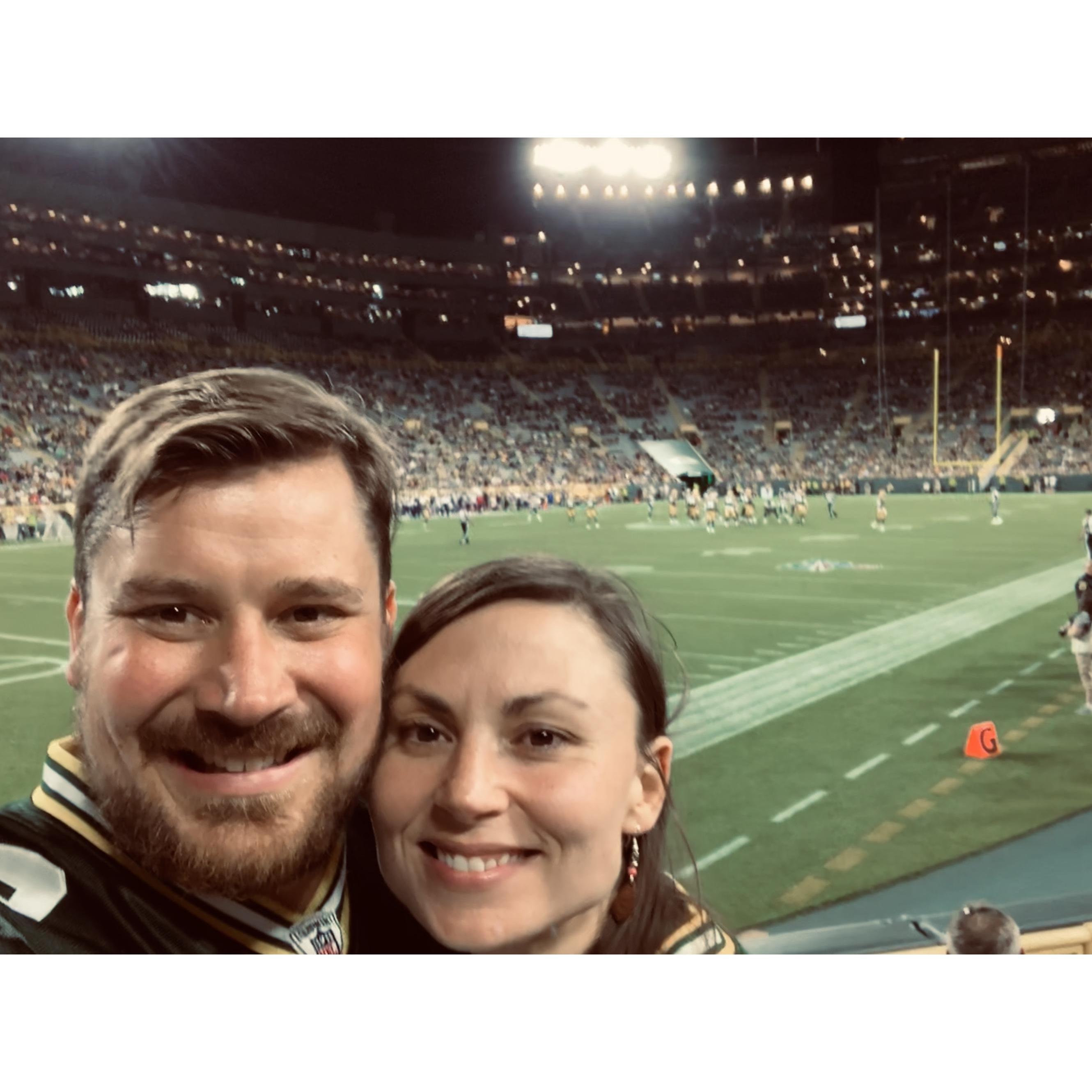 Her first Packer game!