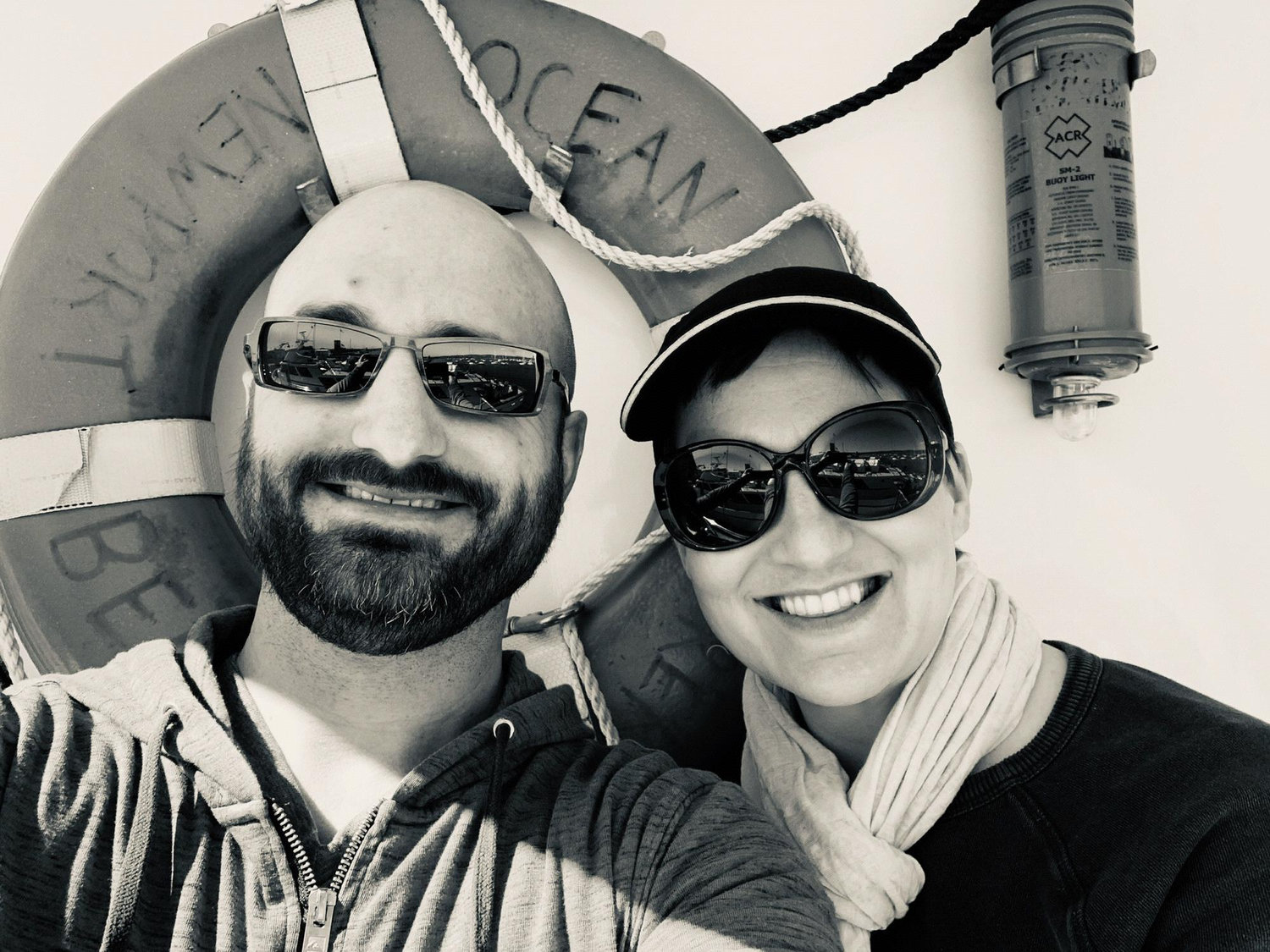 Date on a boat when we went whale watching in Newport Beach.