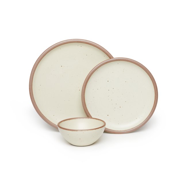 Potter's Dinner Set - Three Piece, Panna Cotta