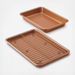Cake Pan & Cookie Pan with Cooling Rack Set